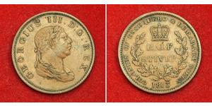 1/2 Stiver Reino Unido de Gran Bretaña e Irlanda (1801-1922) Cobre Jorge III (1738-1820)