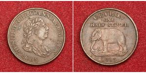 1/2 Stiver Sri Lanka/Ceylon / United Kingdom of Great Britain and Ireland (1801-1922) Copper George III (1738-1820)