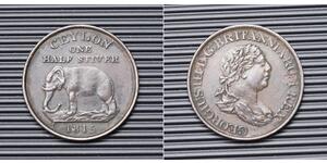 1/2 Stiver Sri Lanka/Ceylon / United Kingdom of Great Britain and Ireland (1801-1922) Copper George III (1738-1820)