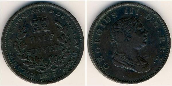 1/2 Stiver 大不列颠及爱尔兰联合王国 (1801 - 1922) 銅 喬治三世 (1738-1820)