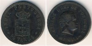 1/2 Tanga Portuguese India (1510-1961) Copper Carlos I of Portugal (1863-1908)