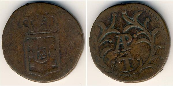 1/2 Tanga Portuguese India (1510-1961) Copper 