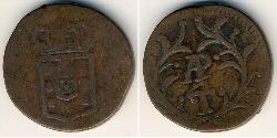 1/2 Tanga India portoghese (1510-1961) Rame 
