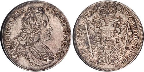 1/2 Thaler Saint-Empire romain germanique (962-1806) Argent Charles VI du Saint-Empire (1685-1740)