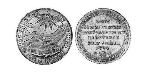 1/2 Thaler Anhalt-Bernburg-Schaumburg-Hoym  (1718 - 1812) Argento Carlo di Anhalt-Bernburg-Schaumburg-Hoym(1723 – 1806)