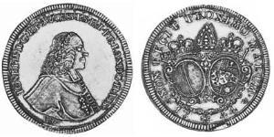 1/2 Thaler Augusta (Germania) (1276 - 1803) Argento Giuseppe Ignazio Filippo d