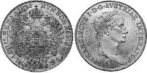 1/2 Thaler Impero austriaco (1804-1867) Argento 