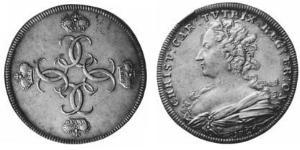 1/2 Thaler Principato di Ansbach (1398–1792) Argento Carlo Guglielmo Federico di Brandeburgo-Ansbach(1712 – 1757)