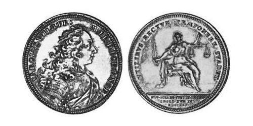 1/2 Thaler Principato di Ansbach (1398–1792) Argento Carlo Guglielmo Federico di Brandeburgo-Ansbach(1712 – 1757)