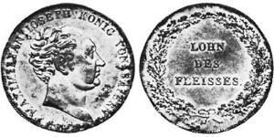 1/2 Thaler Regno di Baviera (1806 - 1918) Argento 