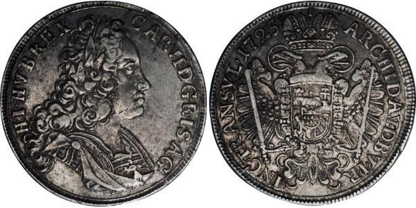 1/2 Thaler Sacro Romano Impero (962-1806) Argento Carlo VI del Sacro Romano Impero (1685-1740)