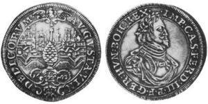 1/2 Thaler Augsburgo (1276 - 1803) Plata Ferdinand III, Holy Roman Emperor (1608-1657)