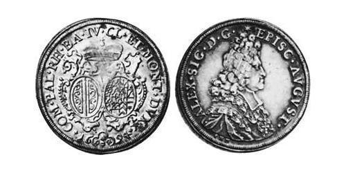 1/2 Thaler Augsburgo (1276 - 1803) Plata Alejandro Segismundo del Palatinado-Neoburgo (1663–1737)
