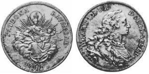1/2 Thaler Electorate of Bavaria (1623 - 1806) Plata Maximiliano III José, Elector de Baviera(1727 – 1777)