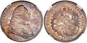 1/2 Thaler Electorate of Bavaria (1623 - 1806) Plata Maximiliano III José, Elector de Baviera(1727 – 1777)