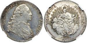 1/2 Thaler Electorate of Bavaria (1623 - 1806) Plata Maximiliano III José, Elector de Baviera(1727 – 1777)