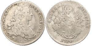 1/2 Thaler Electorate of Bavaria (1623 - 1806) Plata Maximiliano III José, Elector de Baviera(1727 – 1777)