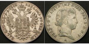 1/2 Thaler Imperio austríaco (1804-1867) Plata Ferdinand I of Austria (1793 - 1875)