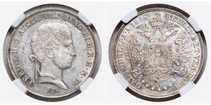 1/2 Thaler Imperio austríaco (1804-1867) Plata Ferdinand I of Austria (1793 - 1875)