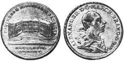1/2 Thaler Principado de Ansbach (1398–1792) Plata Charles Alexander, Margrave of Brandenburg-Ansbach (1736 – 1806)