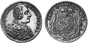 1/2 Thaler Principado de Ansbach (1398–1792) Plata Charles William Frederick, Margrave of Brandenburg-Ansbach (1712 – 1757)