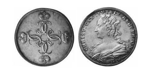 1/2 Thaler Principado de Ansbach (1398–1792) Plata Charles William Frederick, Margrave of Brandenburg-Ansbach (1712 – 1757)