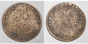 1/2 Thaler Reino de Hungría (1000-1918) Plata Leopoldo I de Habsburgo(1640-1705)