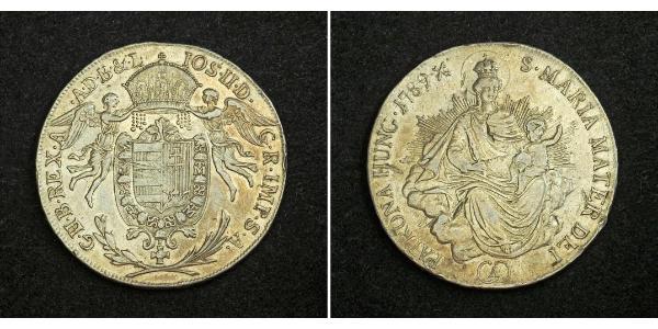 1/2 Thaler Reino de Hungría (1000-1918) Plata Joseph II, Holy Roman Emperor  (1741 - 1790)