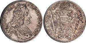 1/2 Thaler Sacro Imperio Romano (962-1806) Plata Carlos VI, Emperador del Sacro Imperio Romano (1685-1740)