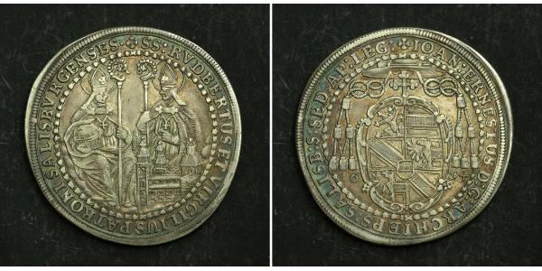 1/2 Thaler Salzburgo Plata 