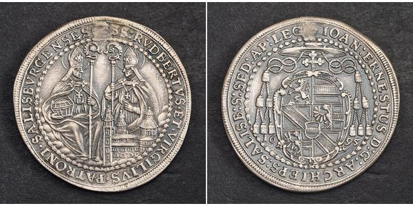 1/2 Thaler Salzburgo Plata 