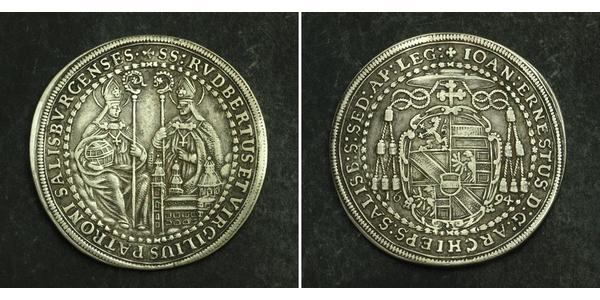 1/2 Thaler Salzburgo Plata 