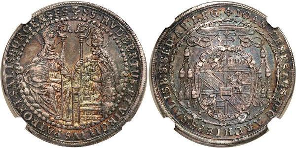 1/2 Thaler Salzburgo Plata 