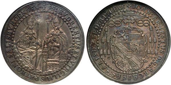 1/2 Thaler Salzburgo Plata 