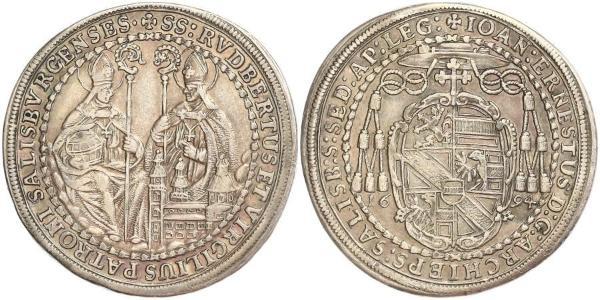 1/2 Thaler Salzburgo Plata 