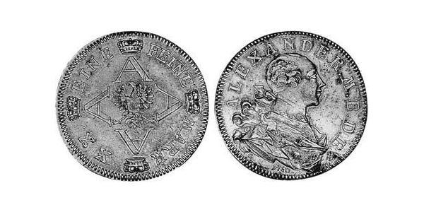 1/2 Thaler Fürstentum Ansbach (1398–1792) Silber Karl Alexander (Brandenburg-Ansbach-Bayreuth)(1736 – 1806)