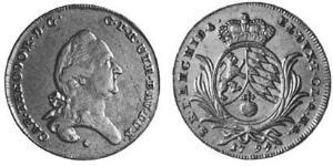 1/2 Thaler Kurfürstentum Bayern (1623 - 1806) Silber Karl Theodor (Pfalz und Bayern) (1724 - 1799)