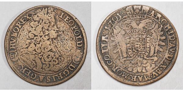1/2 Thaler Königreich Ungarn (1000-1918) Silber Leopold I. (HRR)(1640-1705)