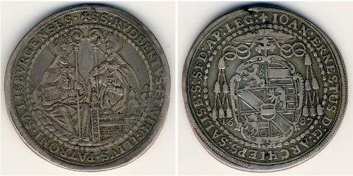 1/2 Thaler Salzburg Silber 