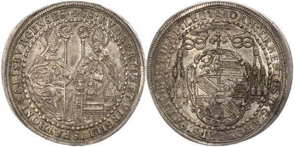 1/2 Thaler Salzburg Silber 