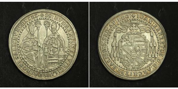 1/2 Thaler Salzburg Silber 