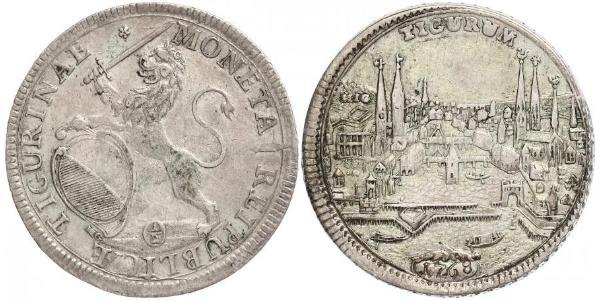 1/2 Thaler Schweiz Silber 
