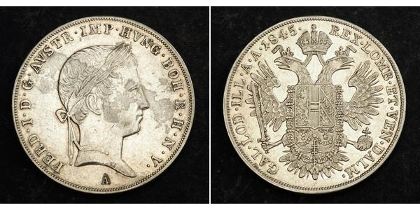 1/2 Thaler Austrian Empire (1804-1867) Silver Ferdinand I of Austria (1793 - 1875)
