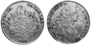 1/2 Thaler Electorate of Bavaria (1623 - 1806) Silver Maximilian III Joseph, Elector of Bavaria (1727 – 1777)