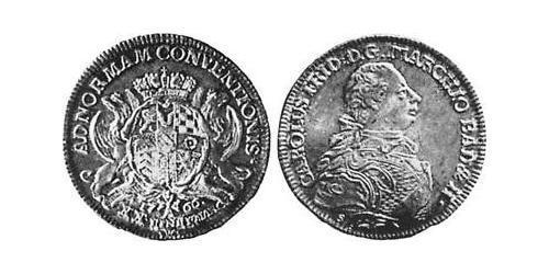 1/2 Thaler Margrave of Baden-Durlach (1535 - 1771) Silver 