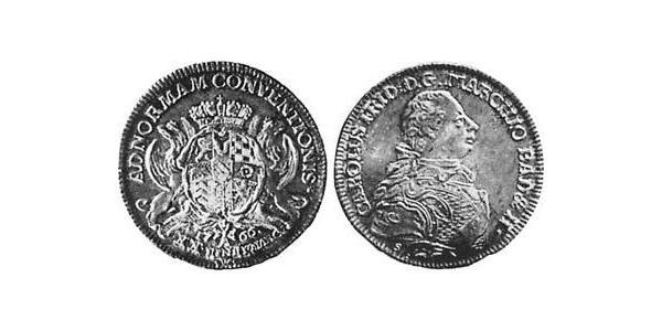 1/2 Thaler Margrave of Baden-Durlach (1535 - 1771) Silver 