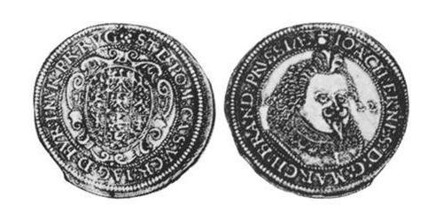 1/2 Thaler Principality of Ansbach (1398–1792) Silver Joachim Ernst, Margrave of Brandenburg-Ansbach (1583 – 1625)