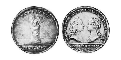 1/2 Thaler Principality of Ansbach (1398–1792) Silver Charles William Frederick, Margrave of Brandenburg-Ansbach (1712 – 1757)