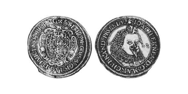 1/2 Thaler Principality of Ansbach (1398–1792) Silver Joachim Ernst, Margrave of Brandenburg-Ansbach (1583 – 1625)