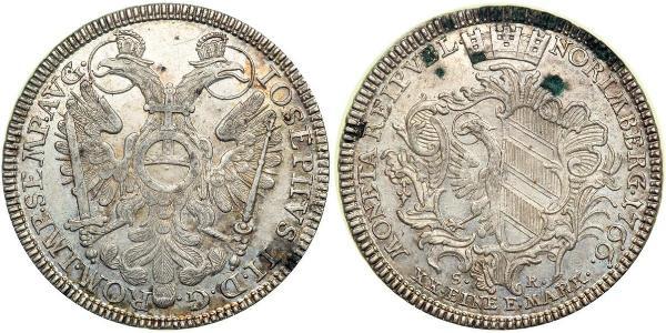 1/2 Thaler Free Imperial City of Nuremberg (1219 - 1806) 銀 